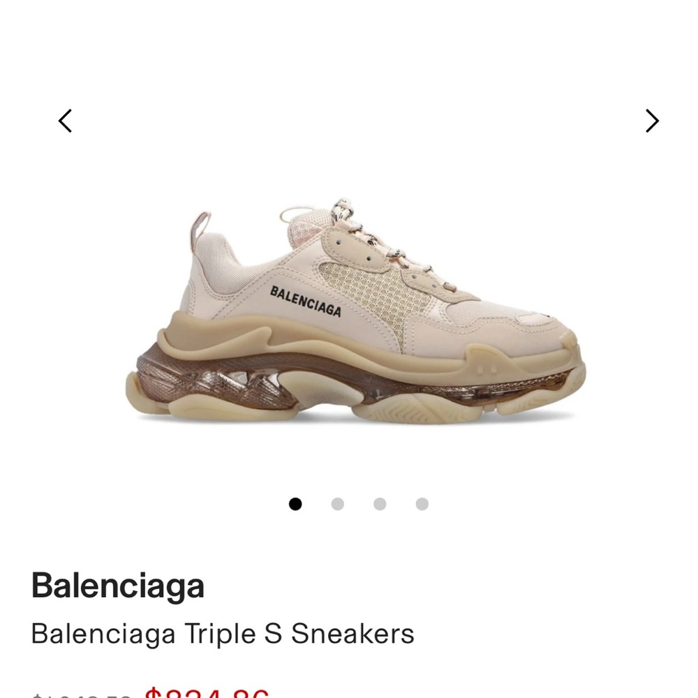 Balenciaga Triple S Sneakers in Cream
